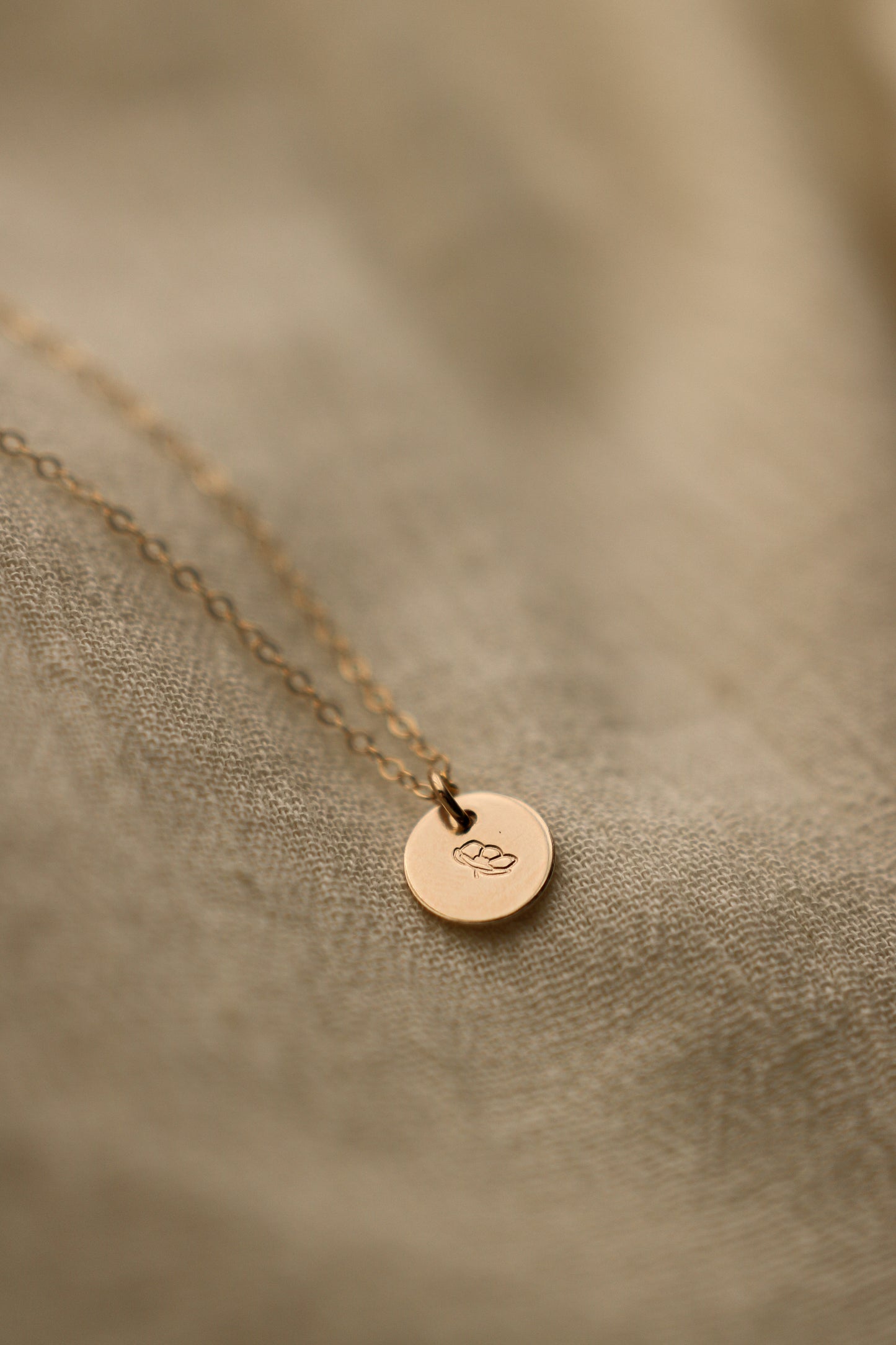 Birthflower Coin Necklace