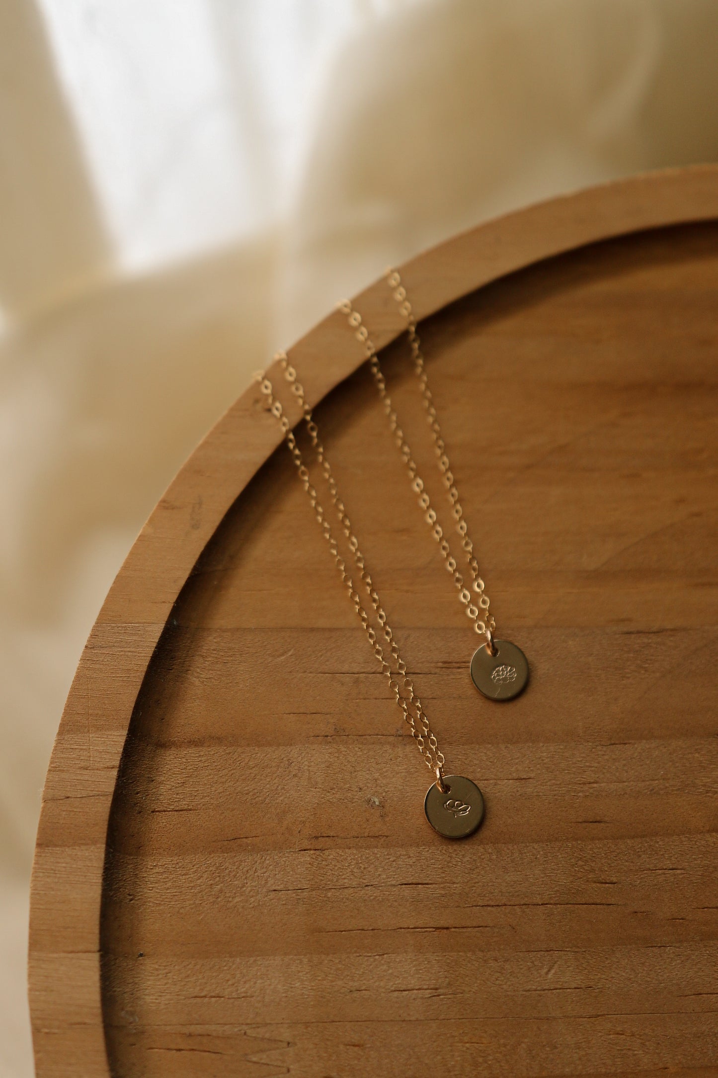 Birthflower Coin Necklace
