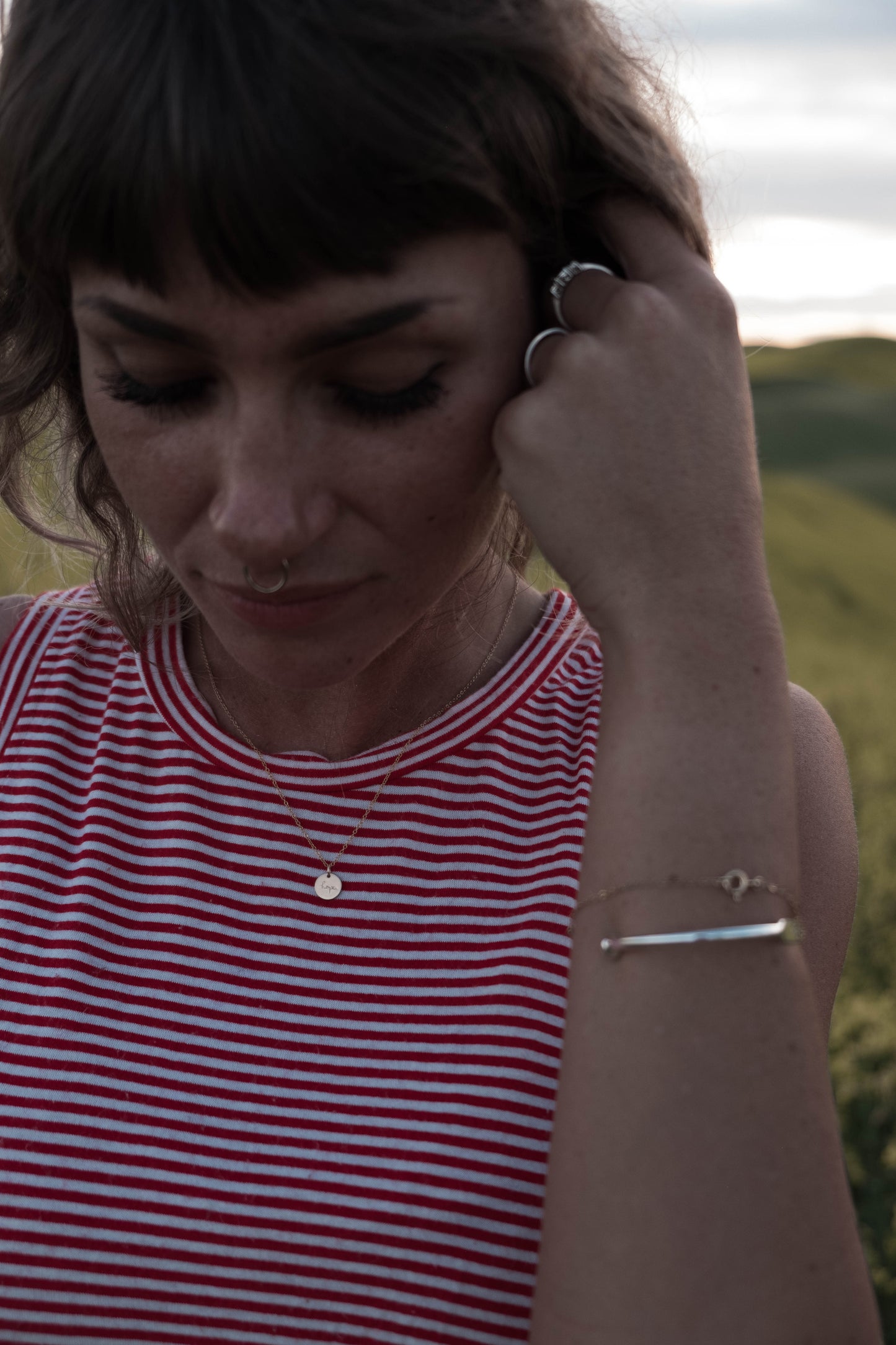 Minimal hope coin necklace