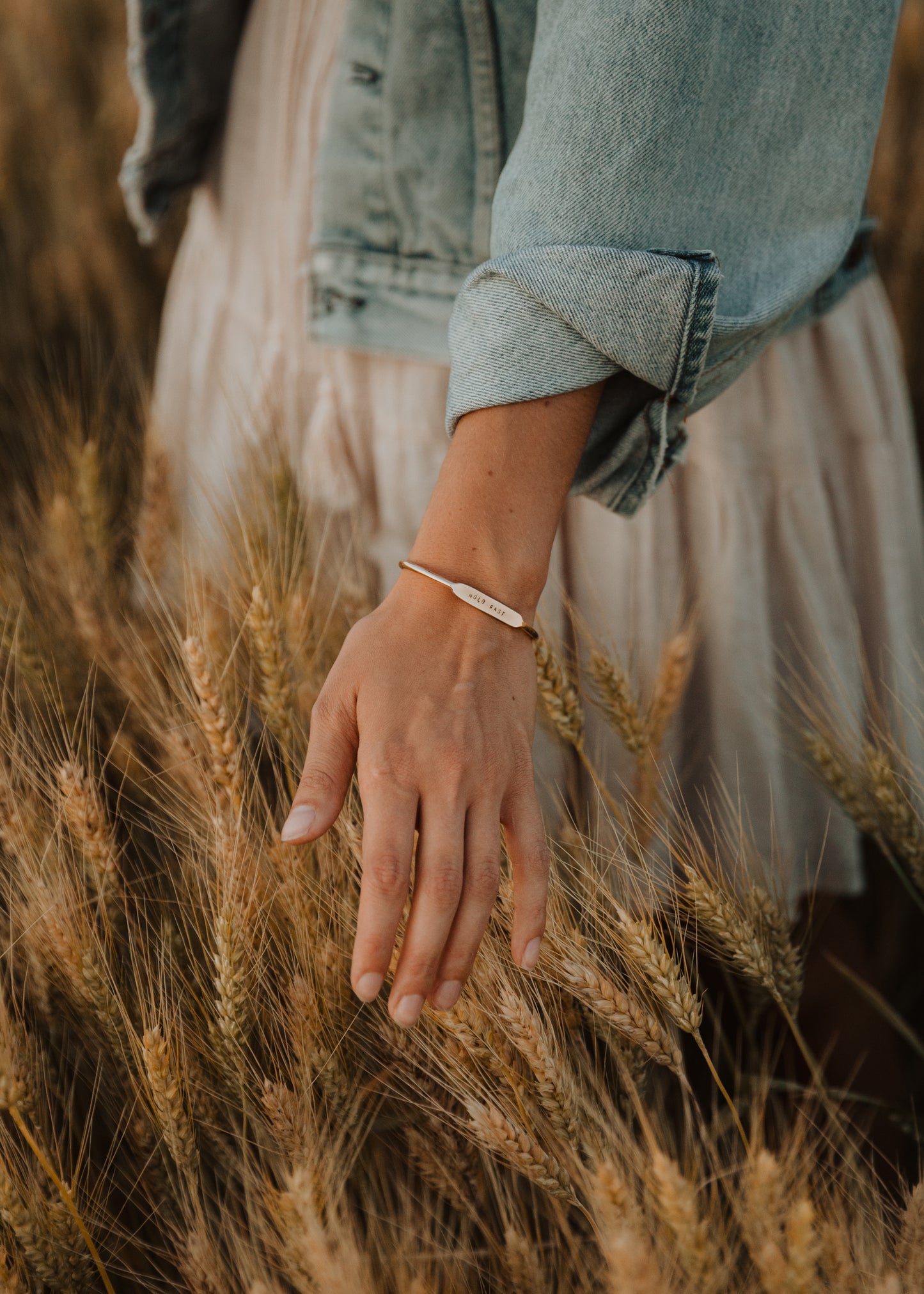 Personalized custom cuff bracelet in gold