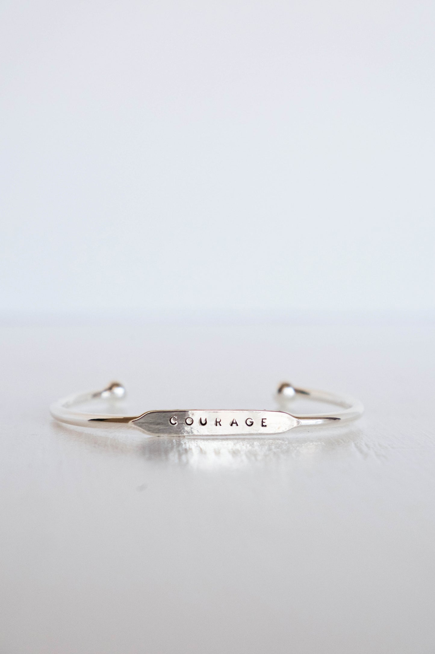silver personalized cuff bracelet