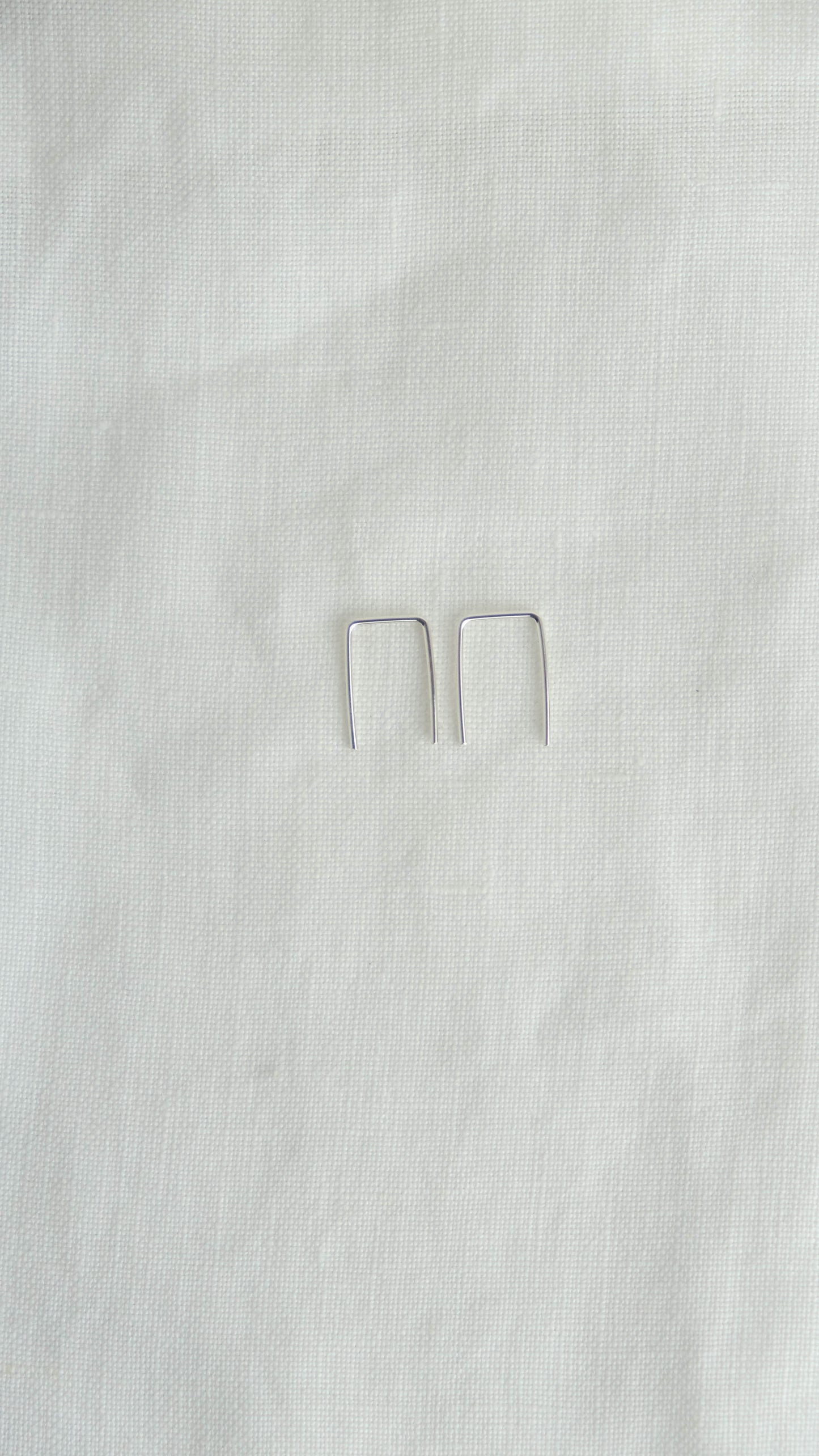 silver square earrings