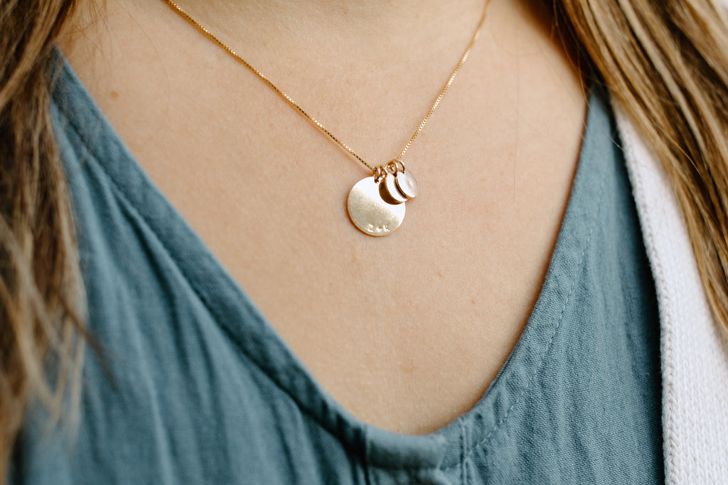 Stacking Coin Personalized Necklace