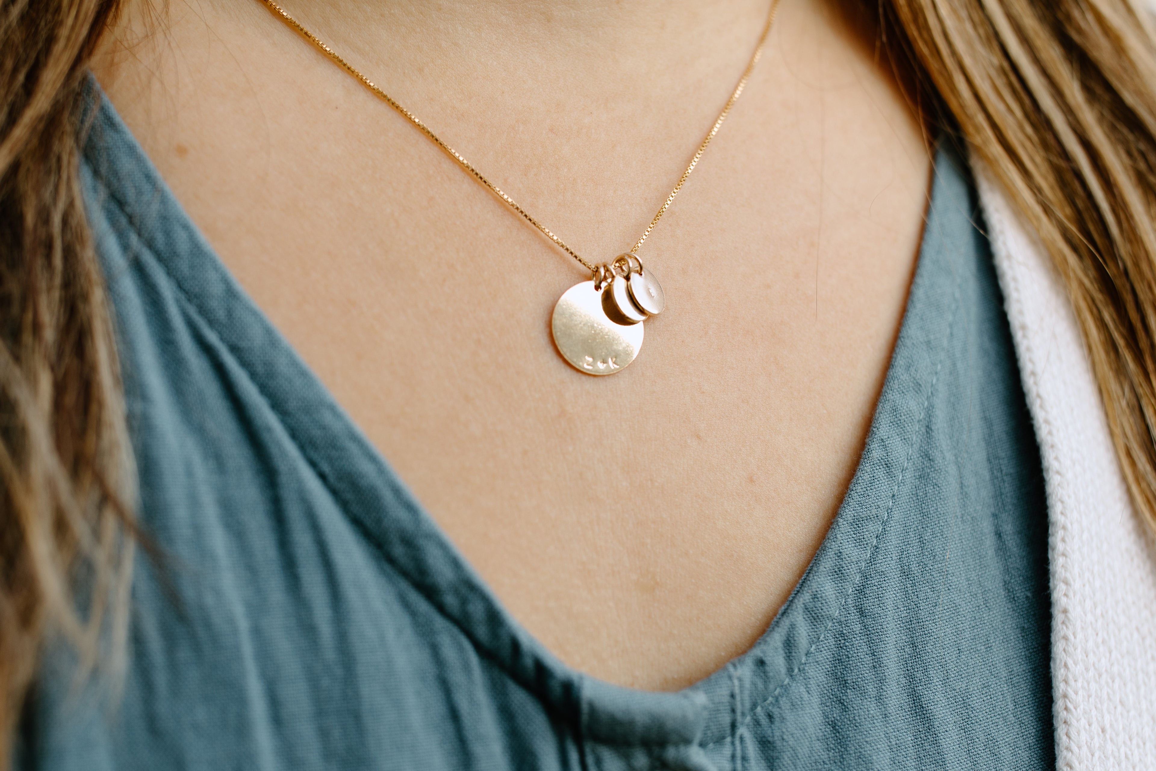 Stacking Coin Personalized Necklace