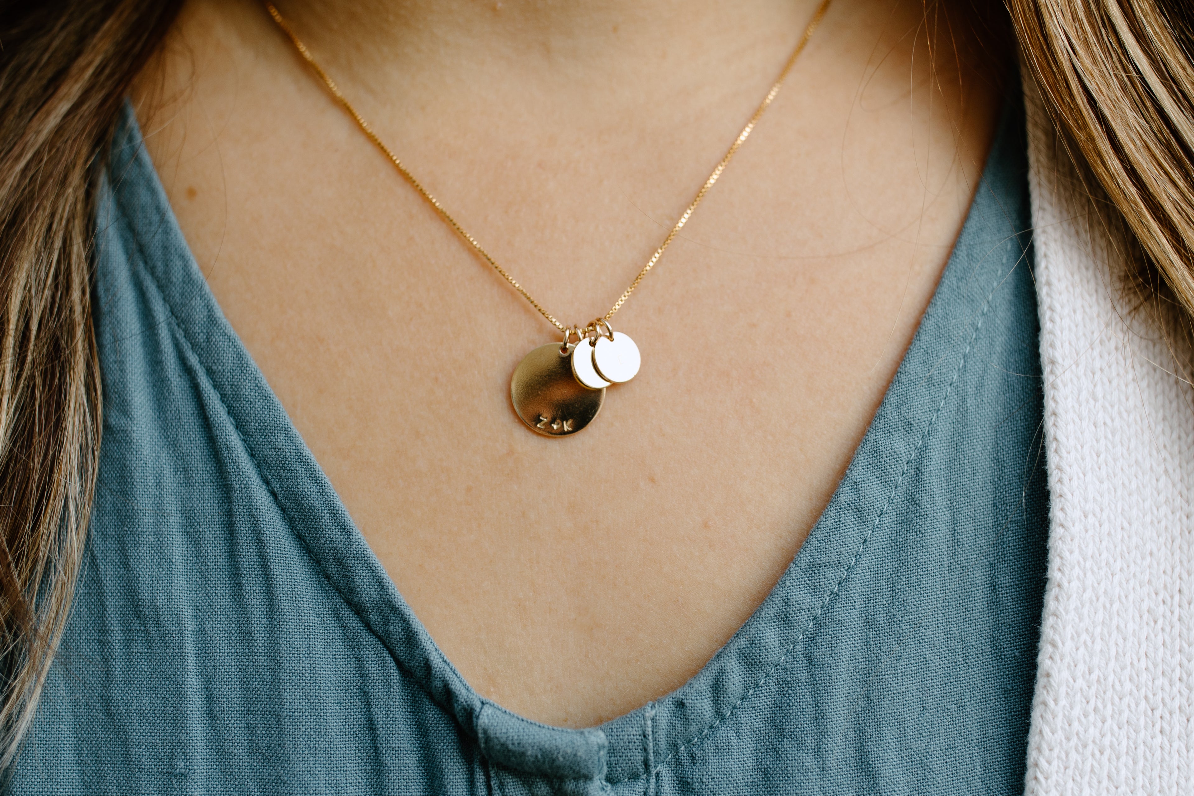 Stacking Coin Personalized Necklace