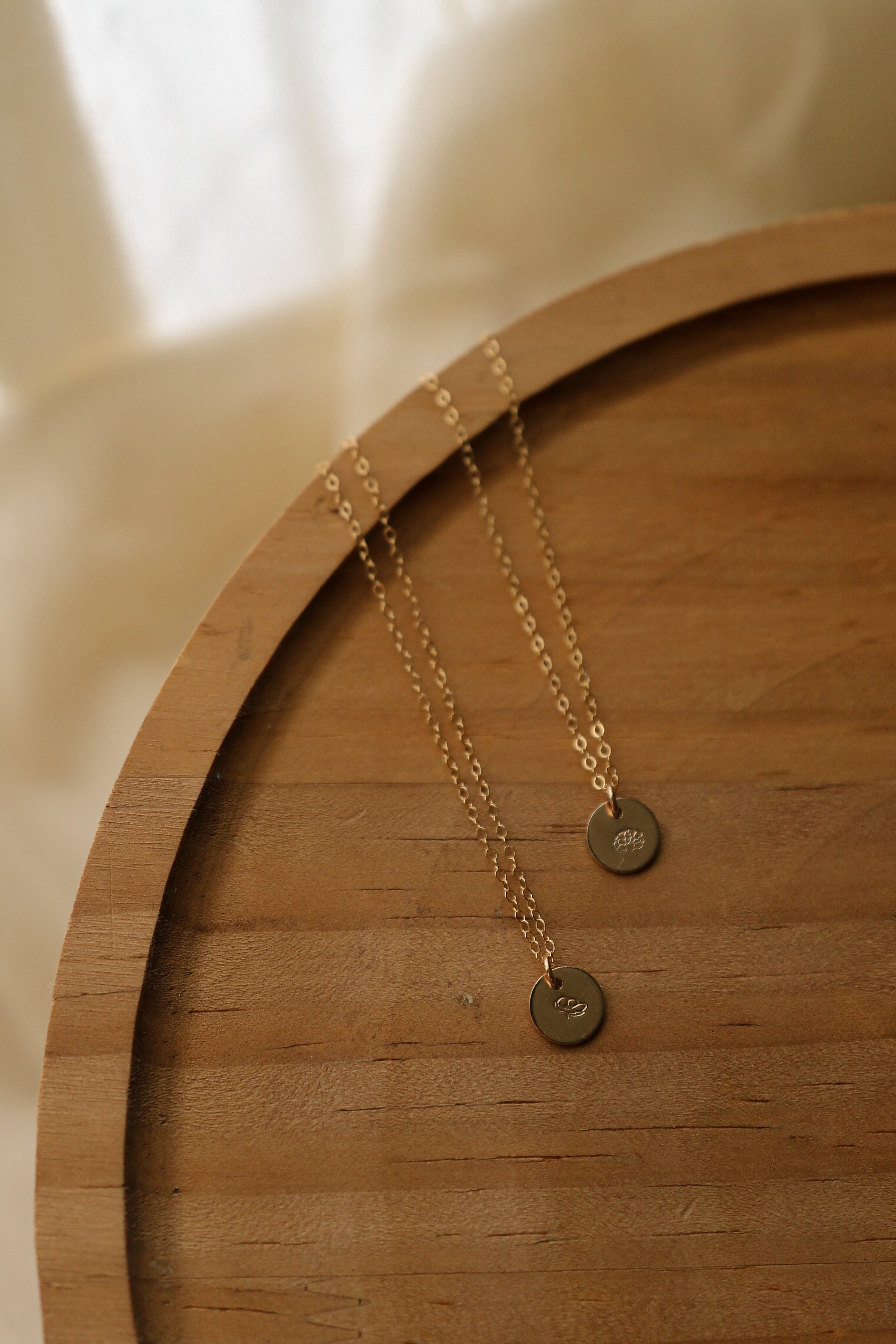 Birthflower Coin Necklace