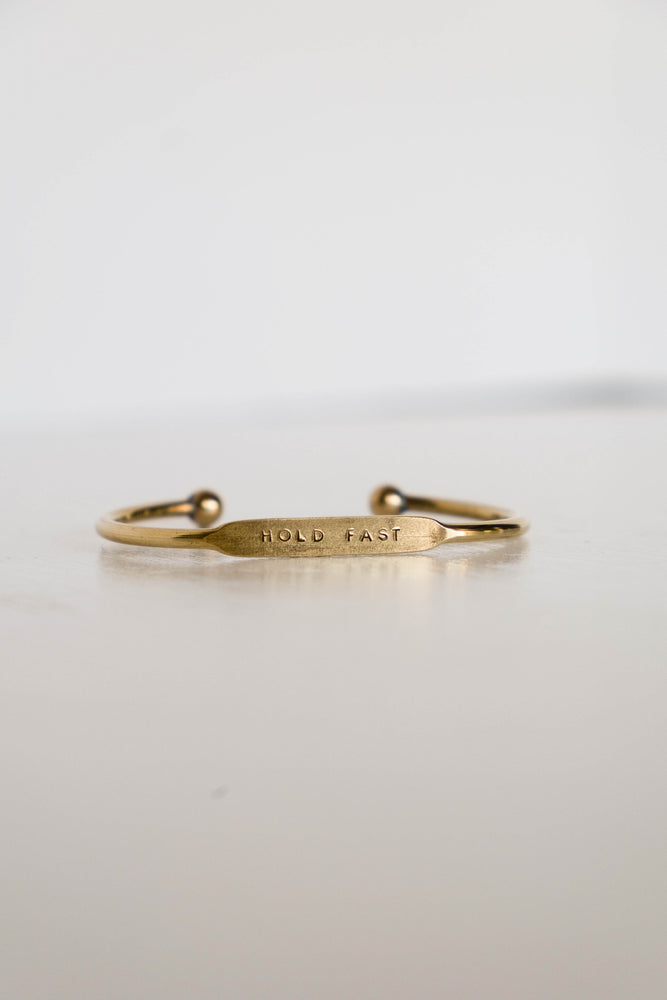 Personalized custom cuff bracelet in brass