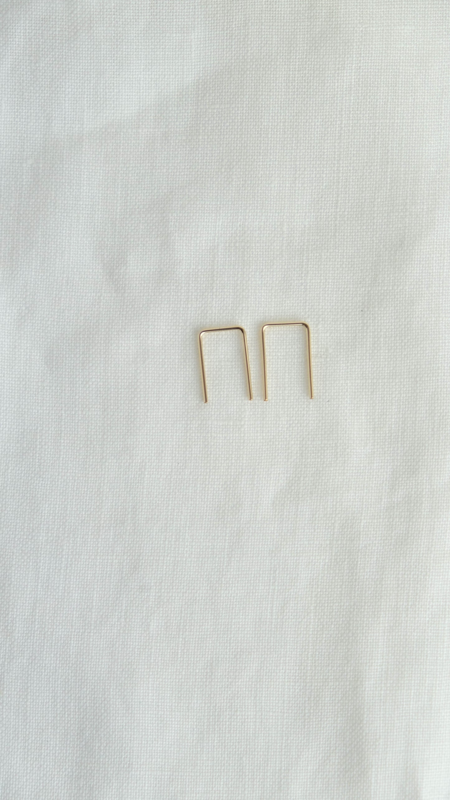 gold square earrings