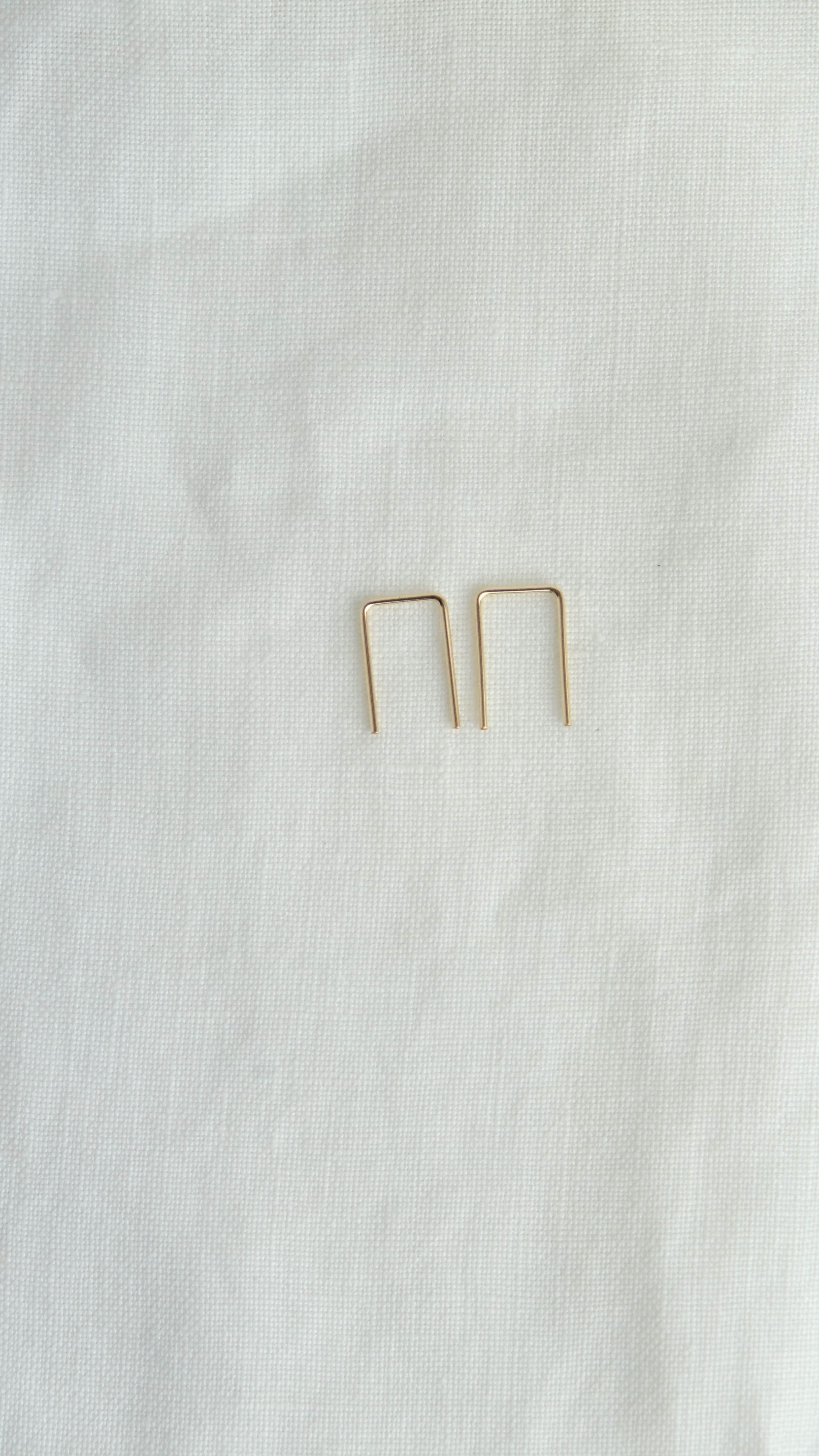 gold square earrings