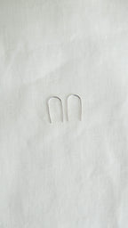 silver arc earrings