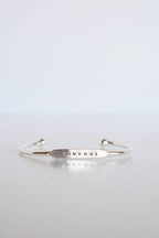 silver personalized cuff bracelet 