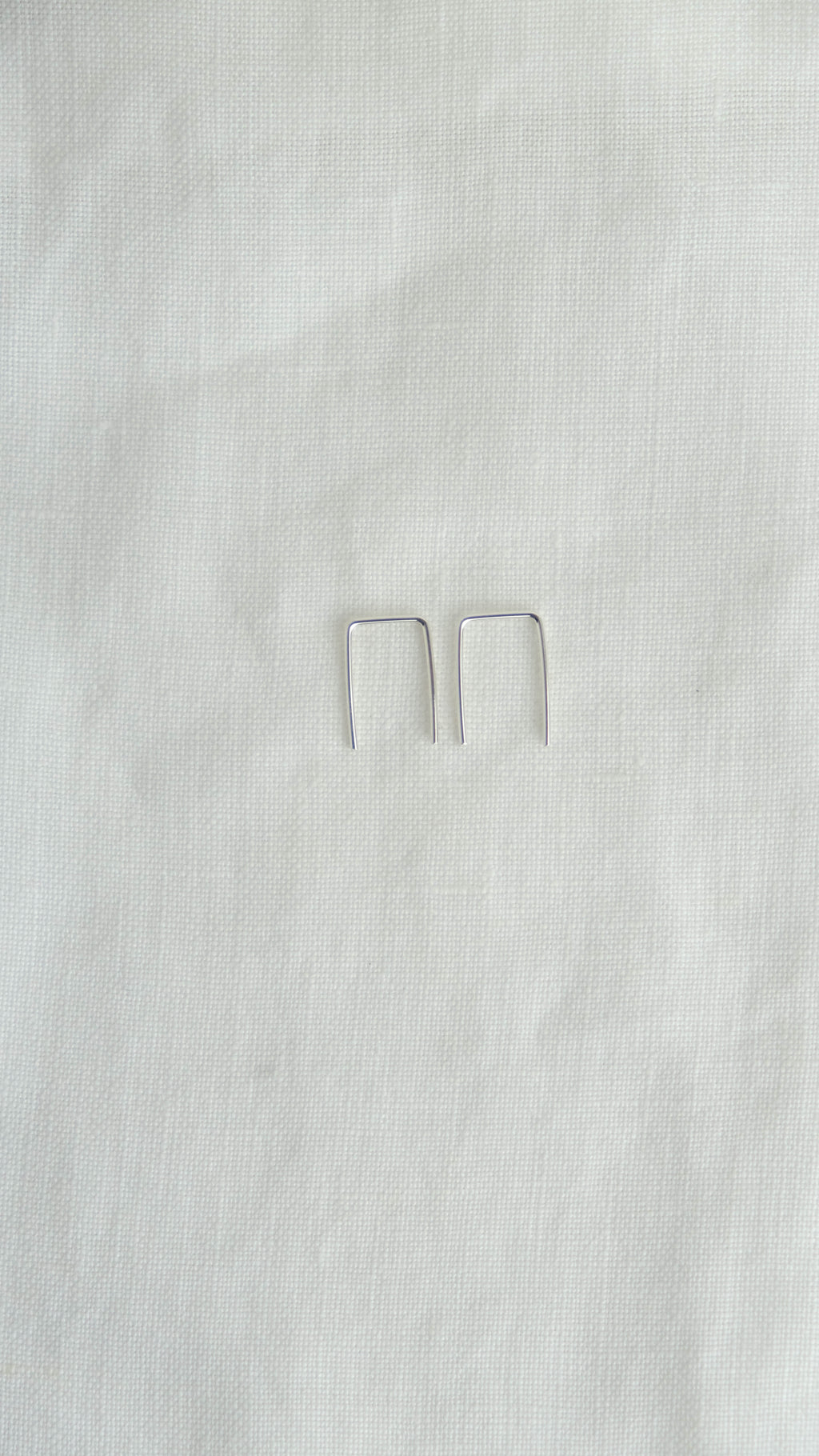 silver square earrings