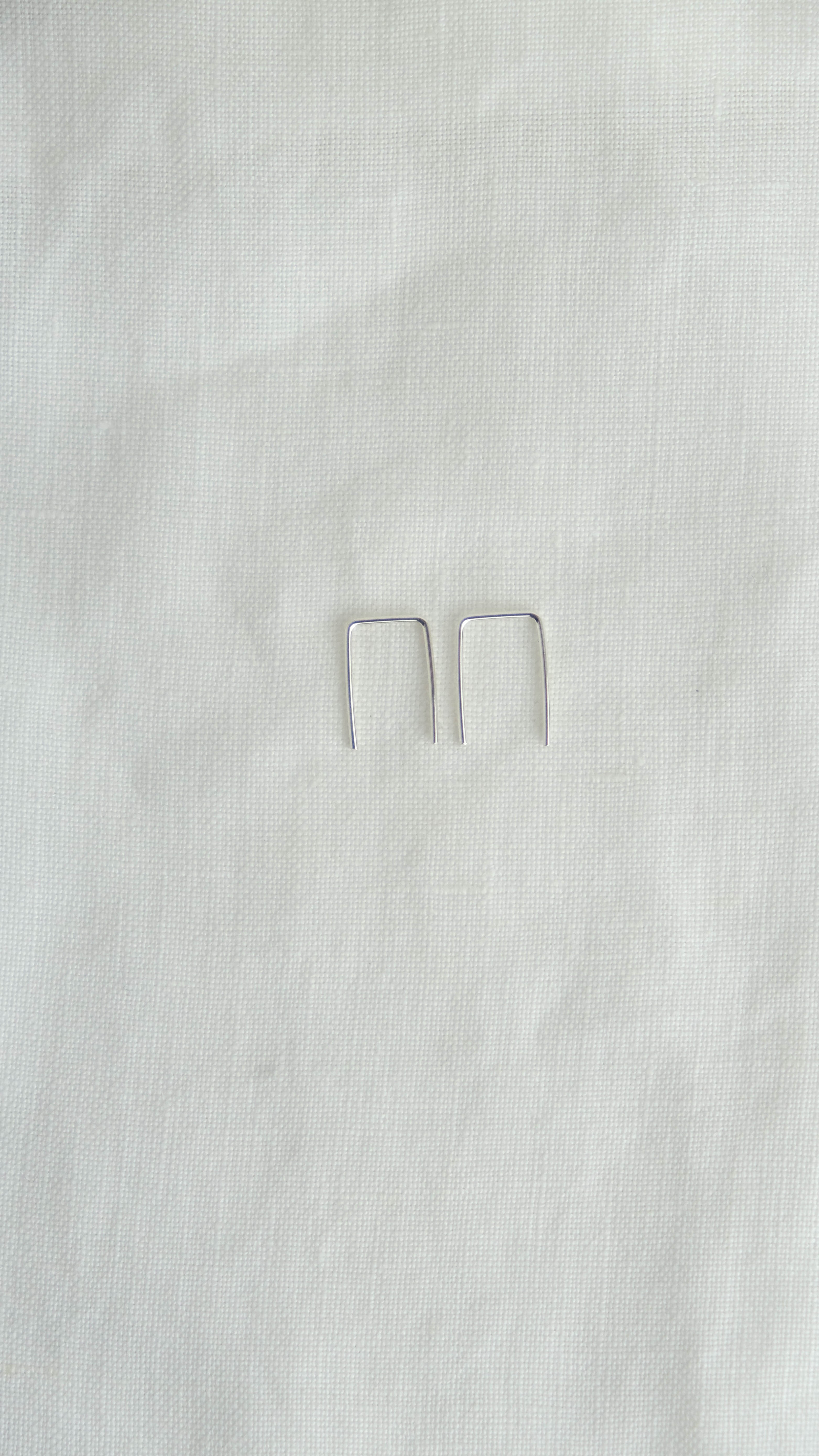 silver square earrings