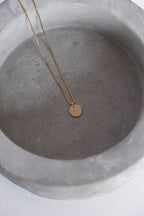 Micro coin personalized custom initial necklace