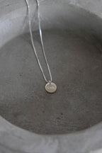 Micro coin personalized custom initial necklace